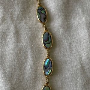 Faux Abalone and Gold Bracelet